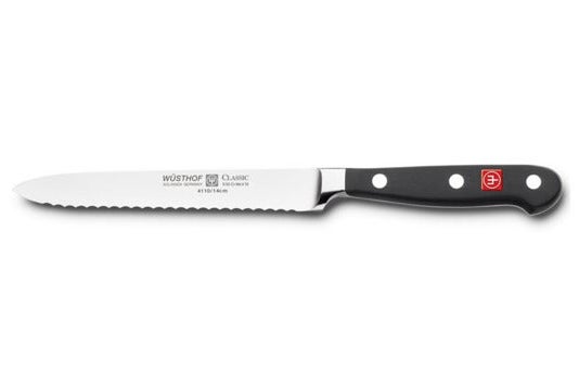 Wusthof serrated utility knife.